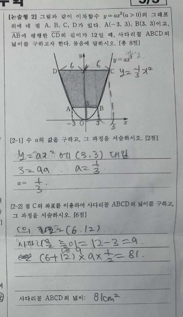 논술형 2번 문항