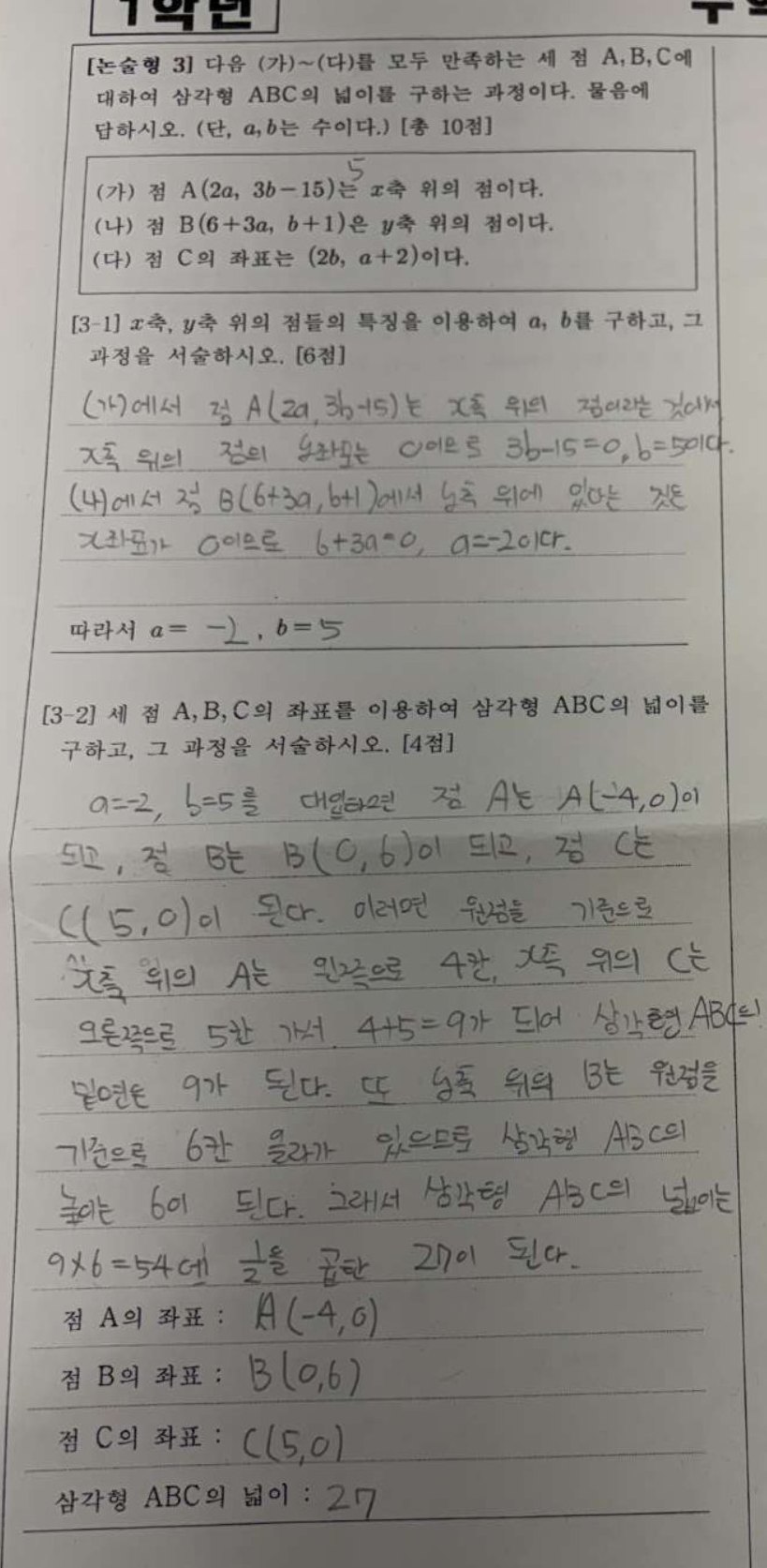 논술형 3번 문항