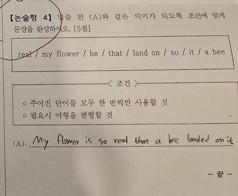 논술형 4번 문항