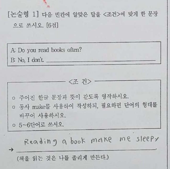 논술형 1번 문항